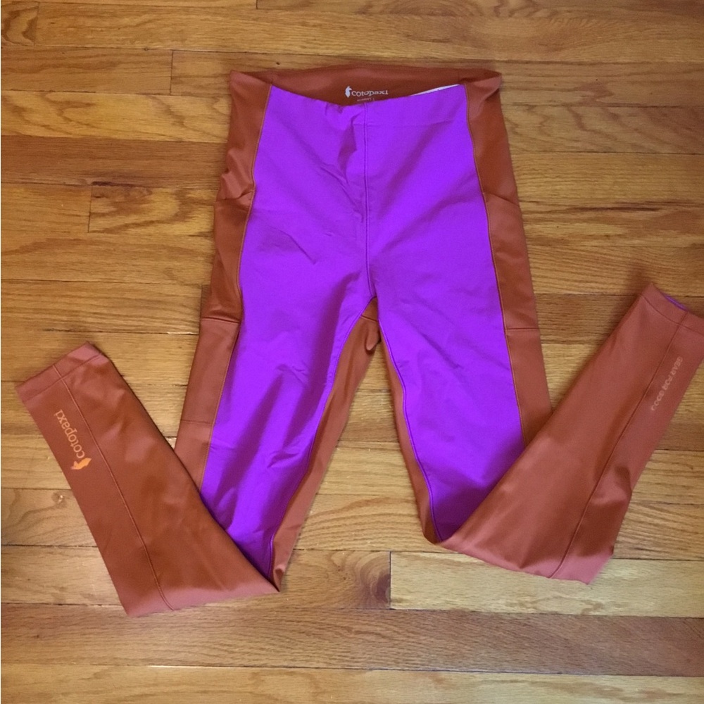 Cotopaxi Two-Tone Purple and Brown Active Leggings